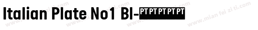Italian Plate No1 Bl字体转换